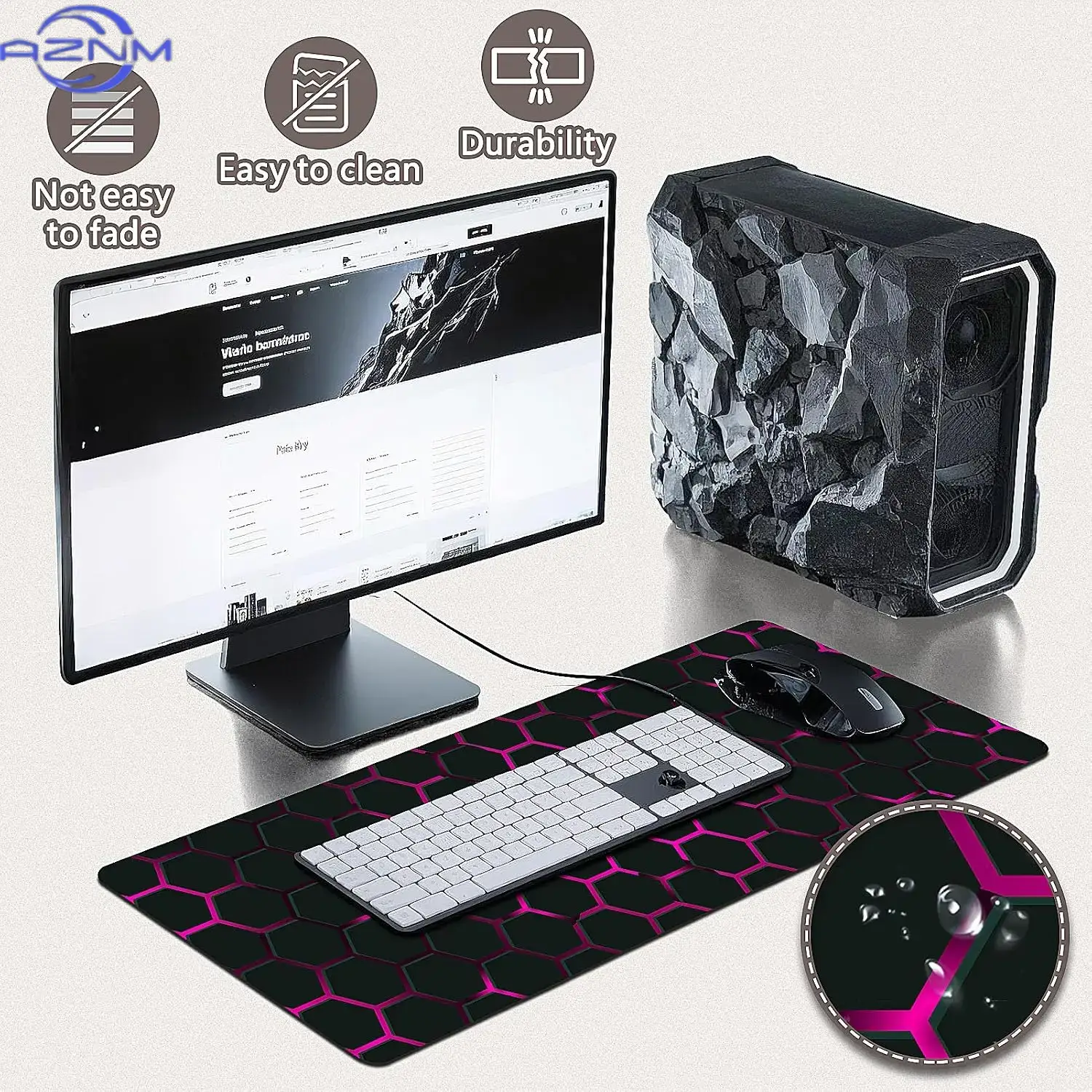 Tech Pink Hex Grid Large Mouse - огляд і ціна Office Tech Setup