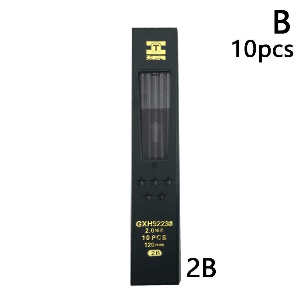 Hot 10Pcs/Box 2mm 2B HB Black  - огляд і ціна Tech For Office