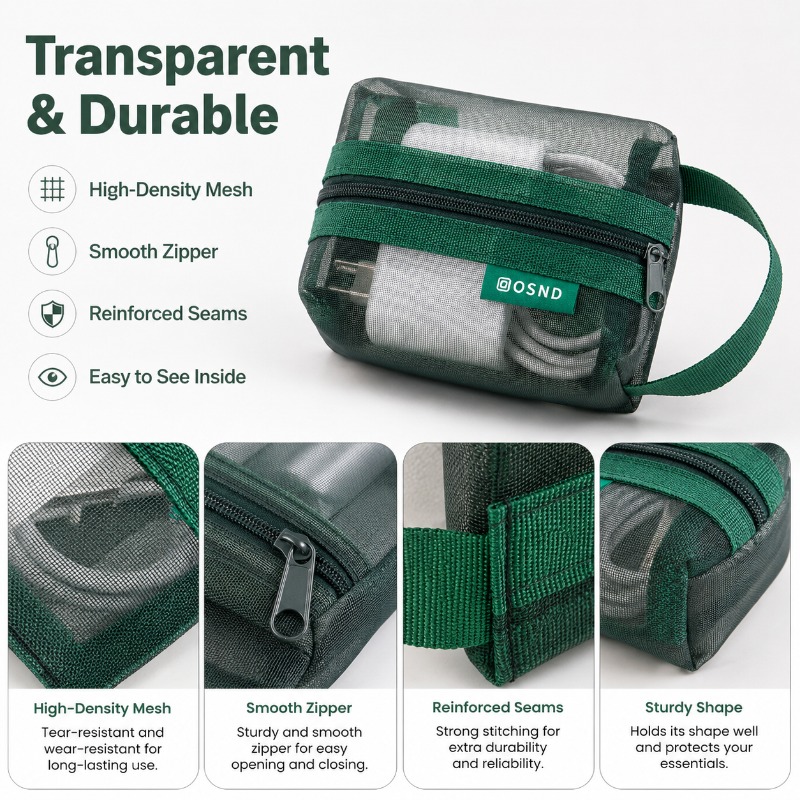 6PCS Mesh Tech Organizer Pouch - огляд і ціна Office Tech Bag