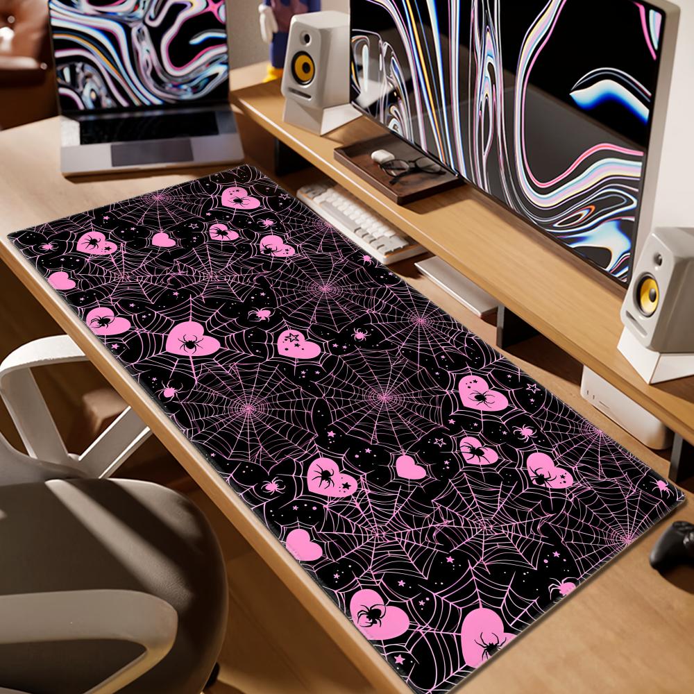 90x40 White or Pink Spiderweb  - огляд і ціна Office Tech Setup