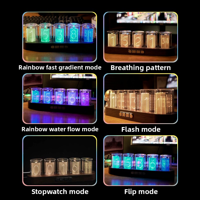 LED Nixie Tube Clock RGB Gamin - огляд і ціна Office Tech Setup