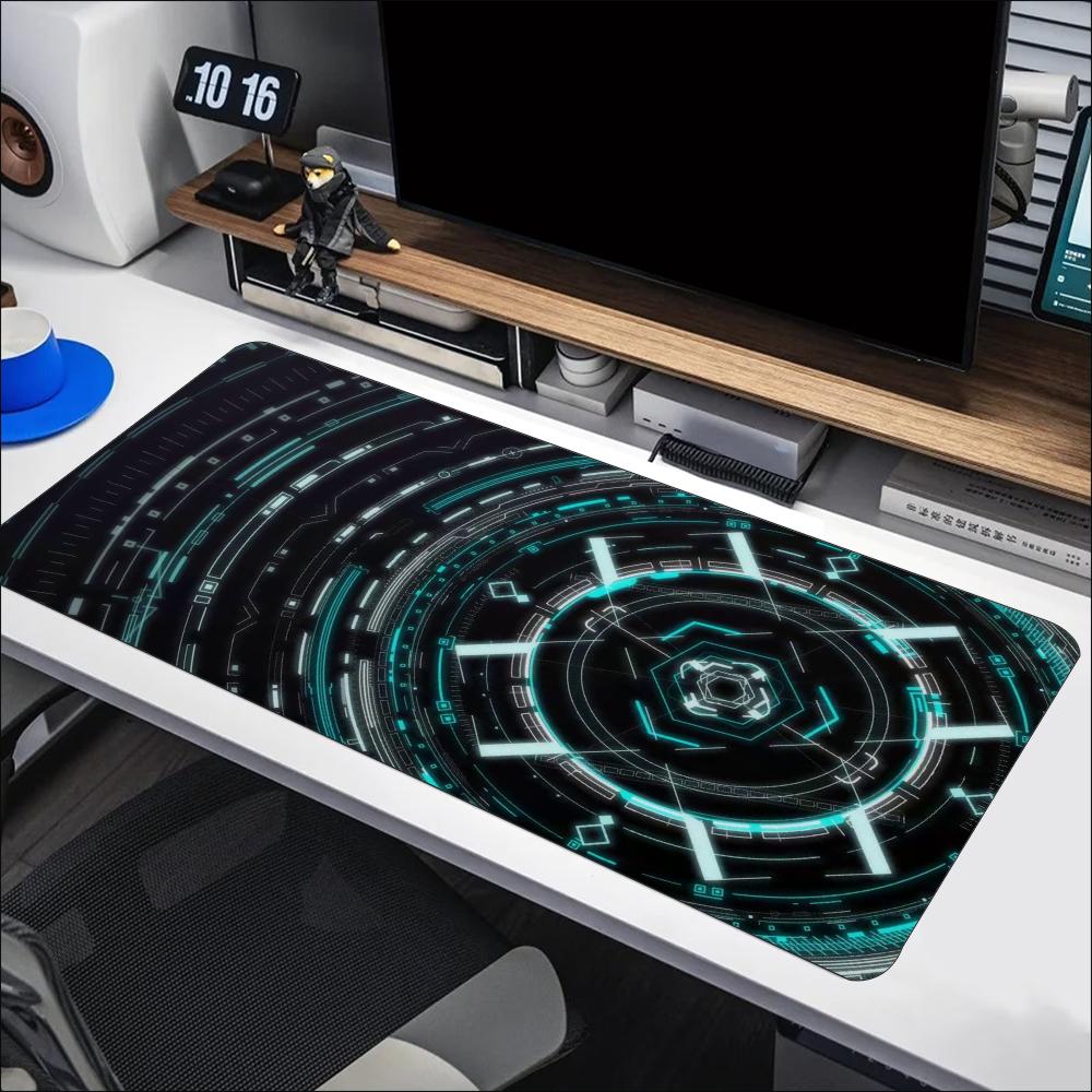Blue Cyan Tech Circuit Circle  - огляд і ціна Office Tech Setup