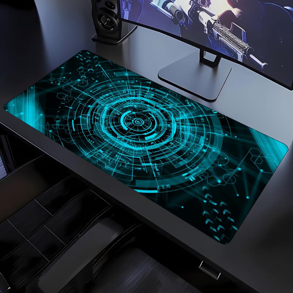 Blue Cyan Tech Circuit Circle  - огляд і ціна Office Tech Setup