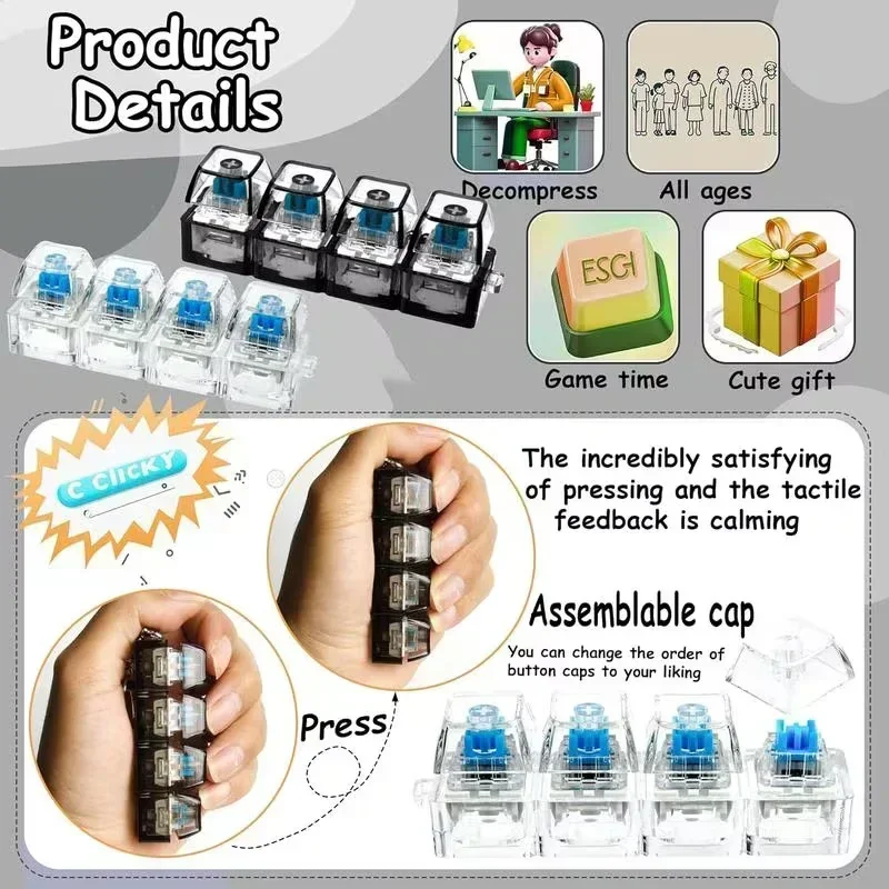 1pcs LED Keyboard Keycap Stres - огляд і ціна Tech For Office